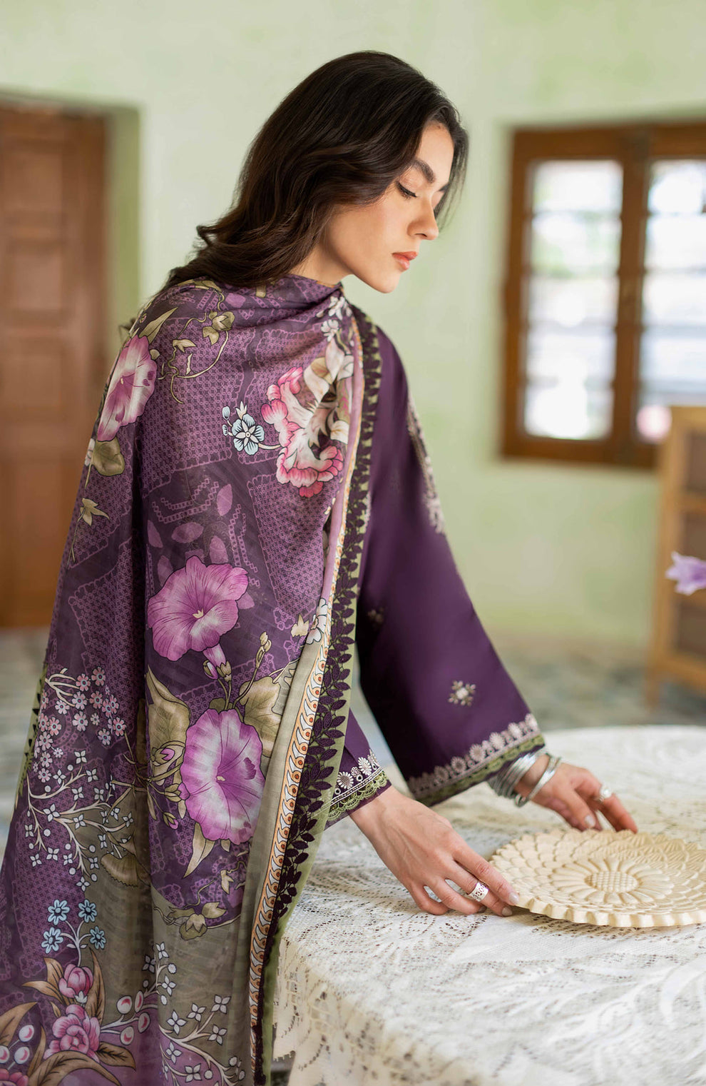 Seran D # 182 - 01 | 3PC Luxury Lawn | Monar Printed Dupatta