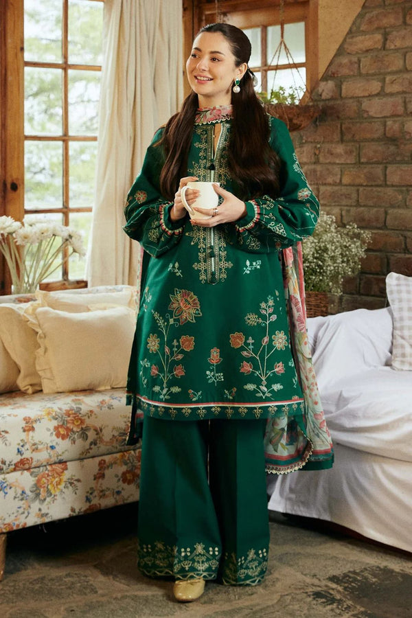 Zara Shahjahan D # 117 - 01 | 3PC Luxury Dhanak | Wool Shawl