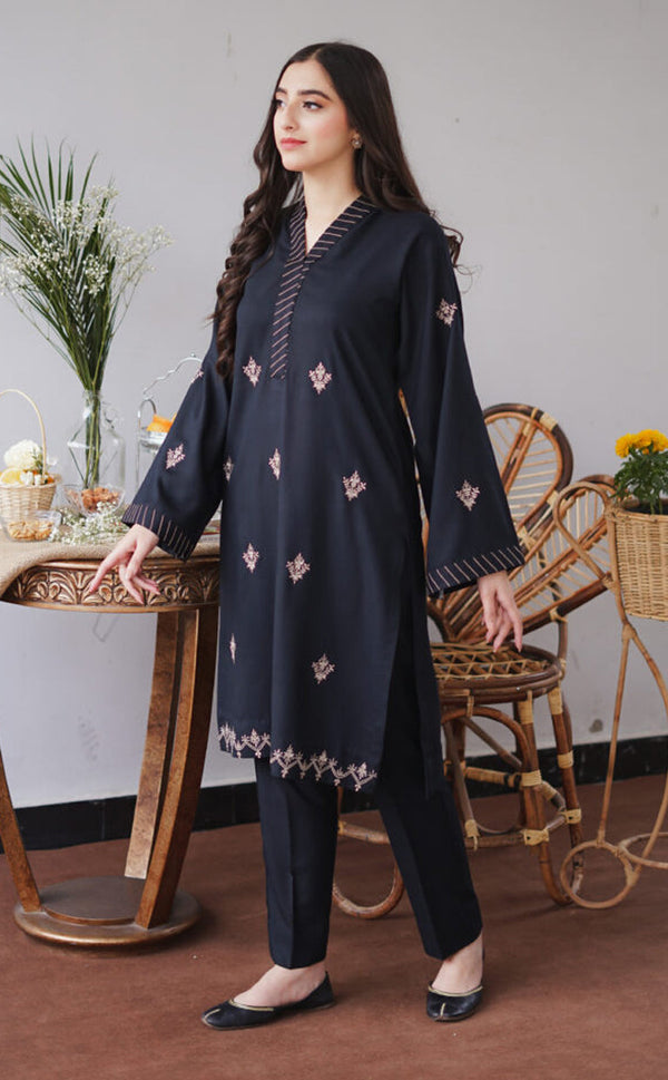 Aisling D # 22 - 02 | 3pc Dhanak with Embroidered Dhanak Dupatta