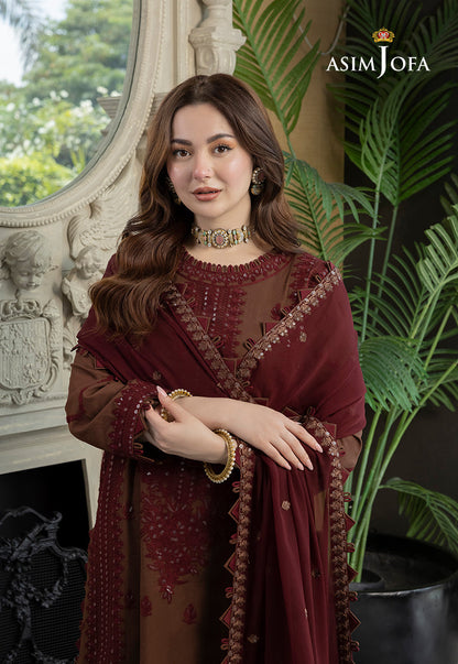 Asim Jofa D # 148 - 01 | 3PC Luxury Dhanak | wool Shawl